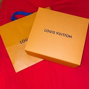 Louis Vuitton box with dust bag paper and paper bag